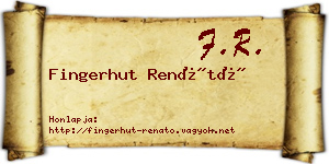 Fingerhut Renátó névjegykártya
