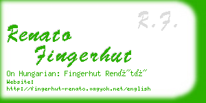 renato fingerhut business card
